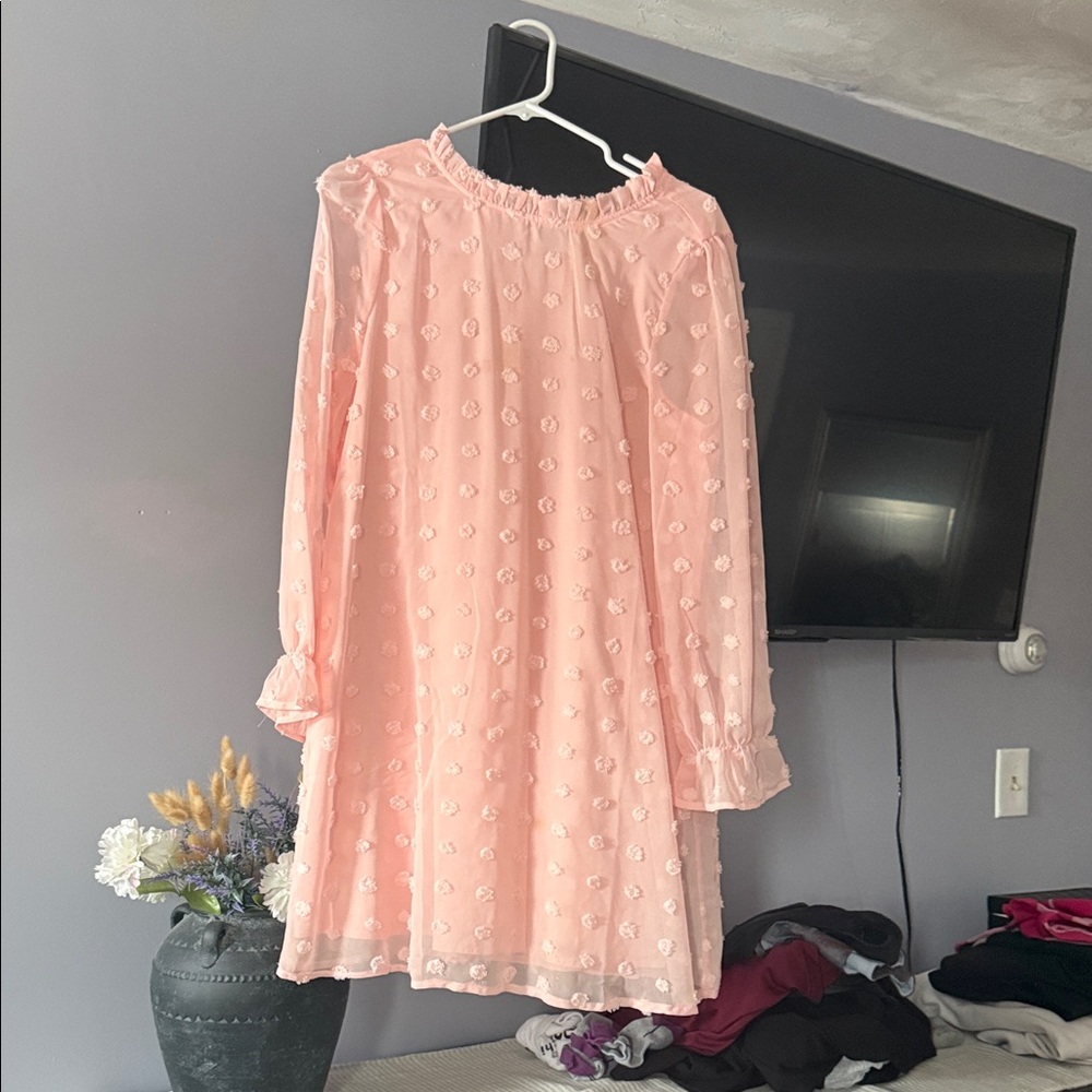 Elegant Pink Floral Dress